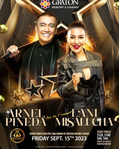 Arnel & Lani Concert at Graton 8PM Friday Sept 15, 2023